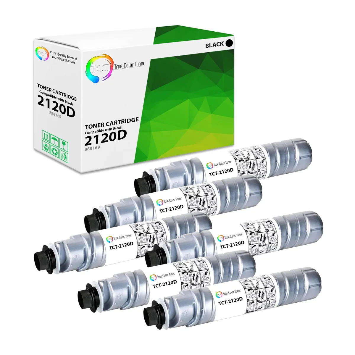 True Color Toner True Color Toner 2120D 888169 Black Toner Cartridge 6 Pack 11000 Pages — product photo