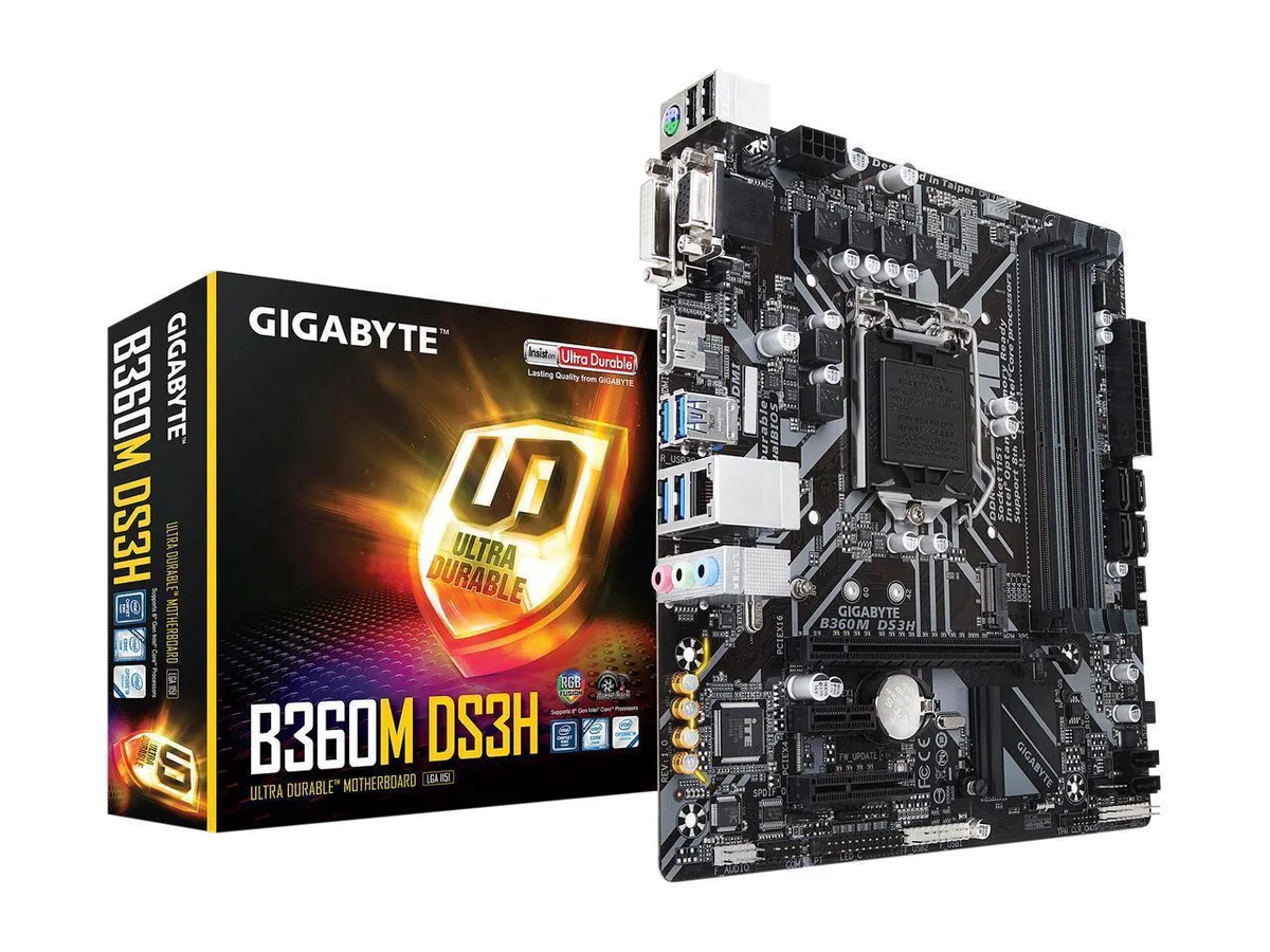 GIGABYTE GIGABYTE B360M DS3H LGA 1151 Intel B360 Micro ATX Intel Motherboard — product photo