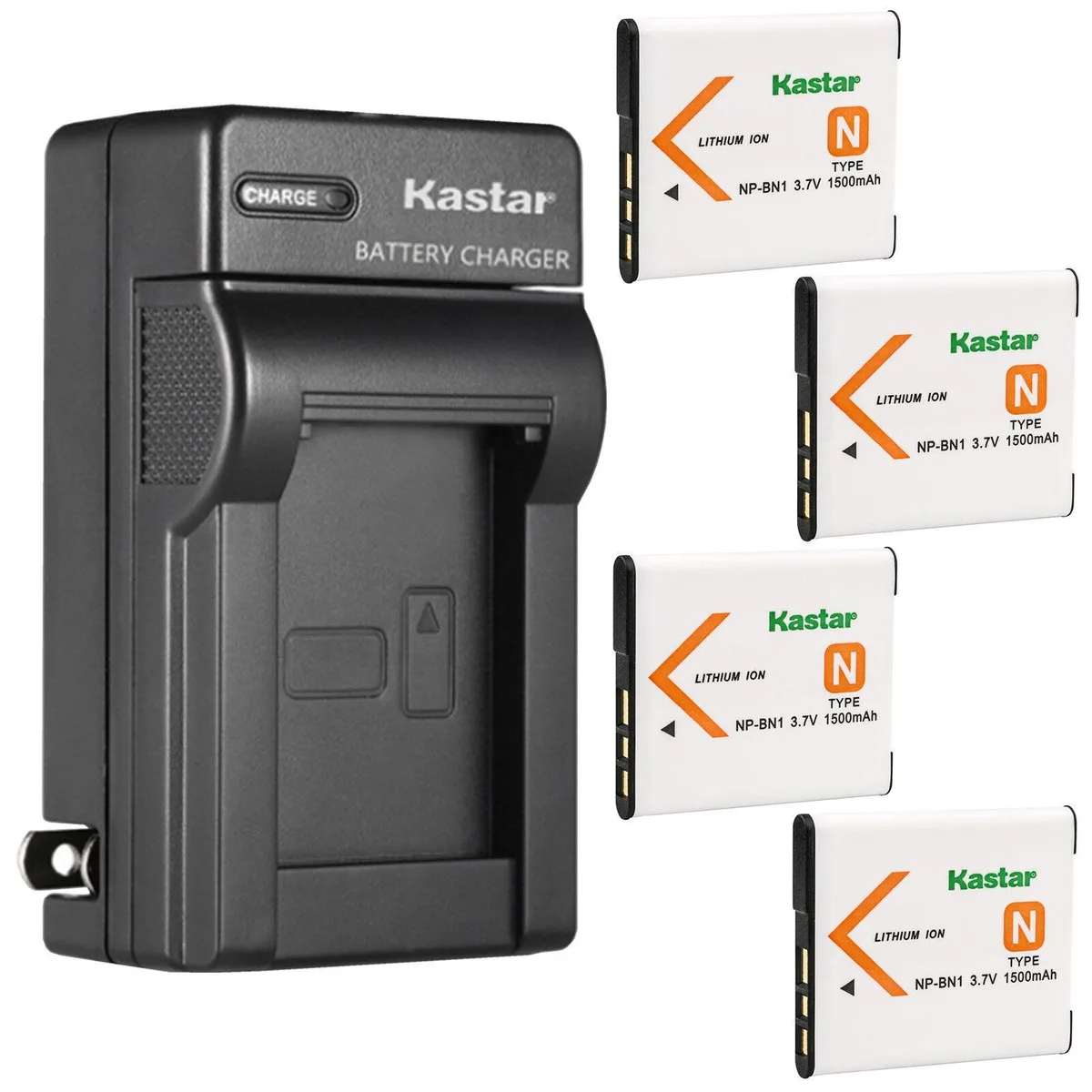 Kastar Kastar NP-BN1 4-pack battery &amp; AC wall charger — product photo