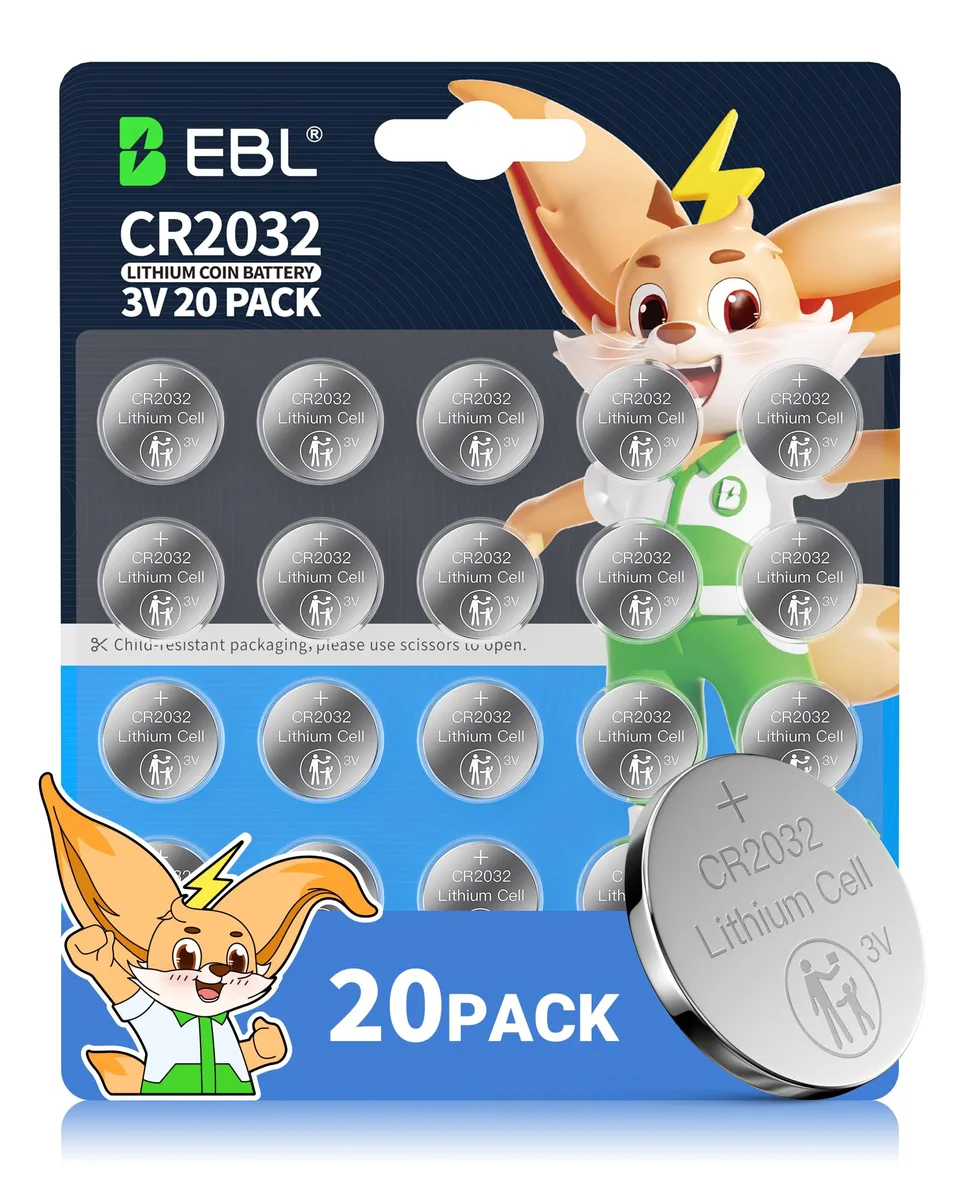 No Sew No Sew CR2032 3V Coin Battery 20 Pack Child Safety Leak-Proof — product photo
