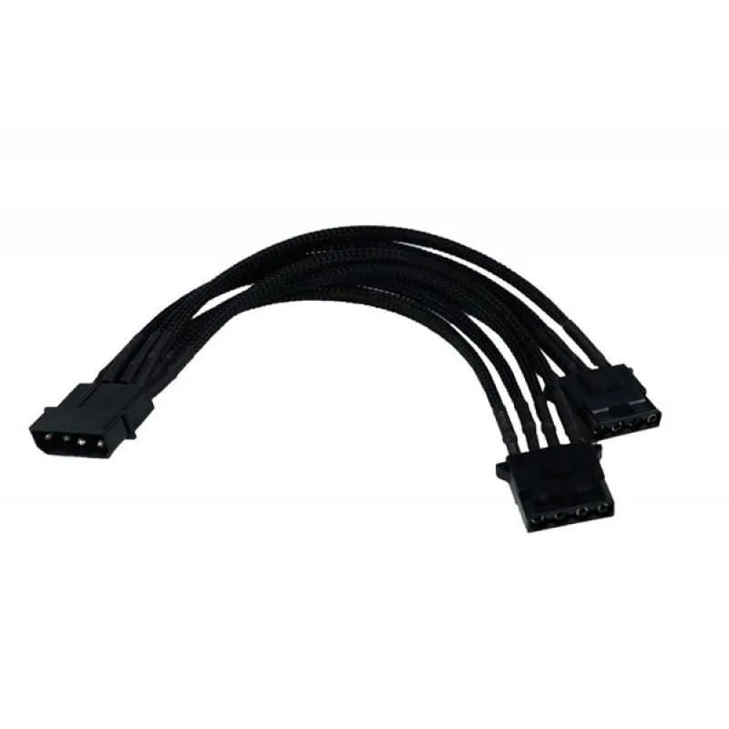 Phobya Phobya 4-Pin Molex to 2x Molex Splitter Cable 20cm Black 81117 — product photo