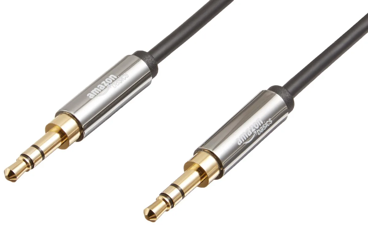  Amazon Basics AZ350001B 3.5mm Male-to-Male Stereo Audio Cable 4 Foot Black — product photo