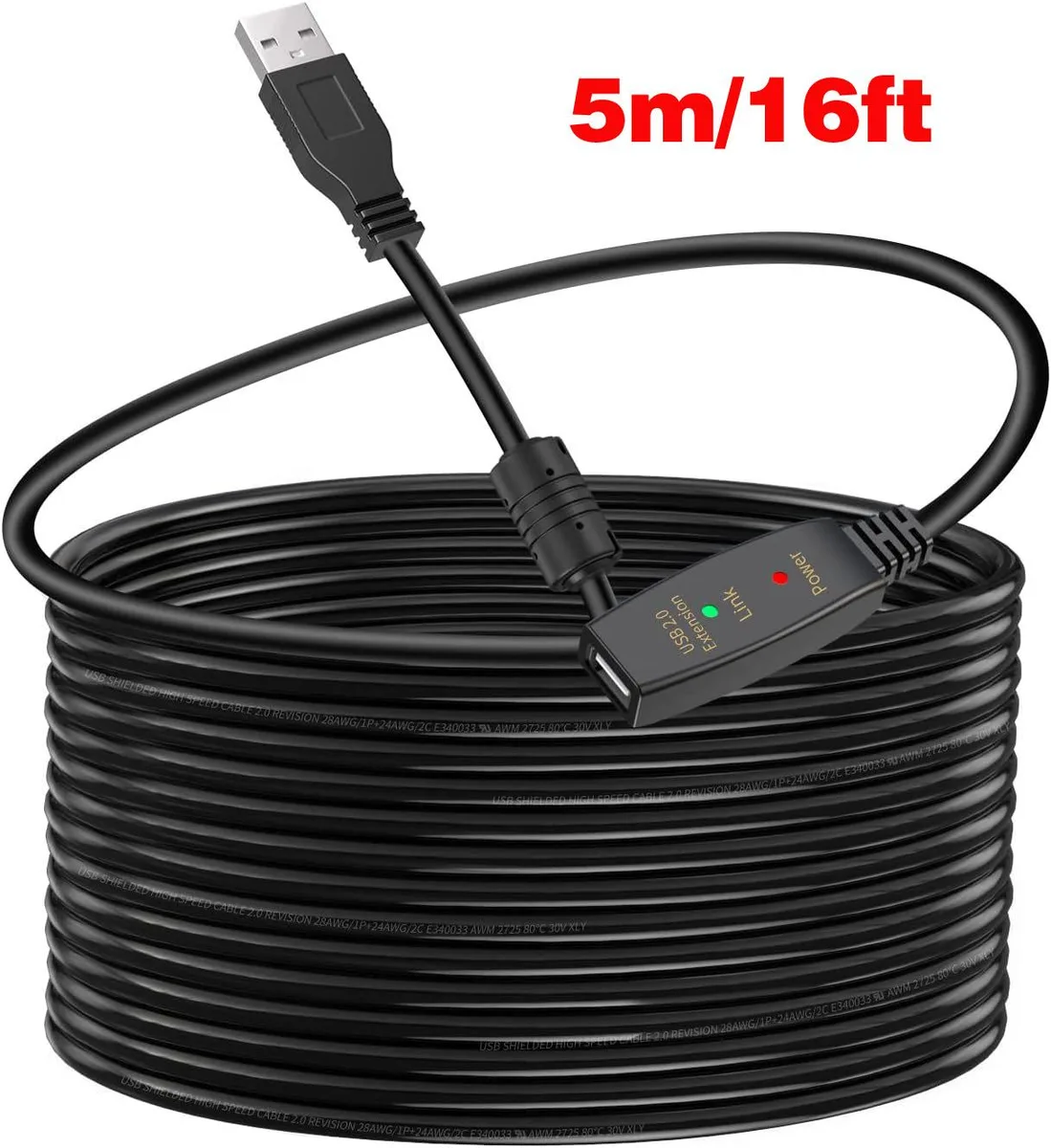 Jansicotek Jansicotek U310 USB 3.0 Active Extension Cable 16 ft Male to Female — product photo