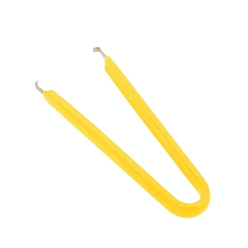 Yellow U-shaped IC chip remover clip with insulated coating