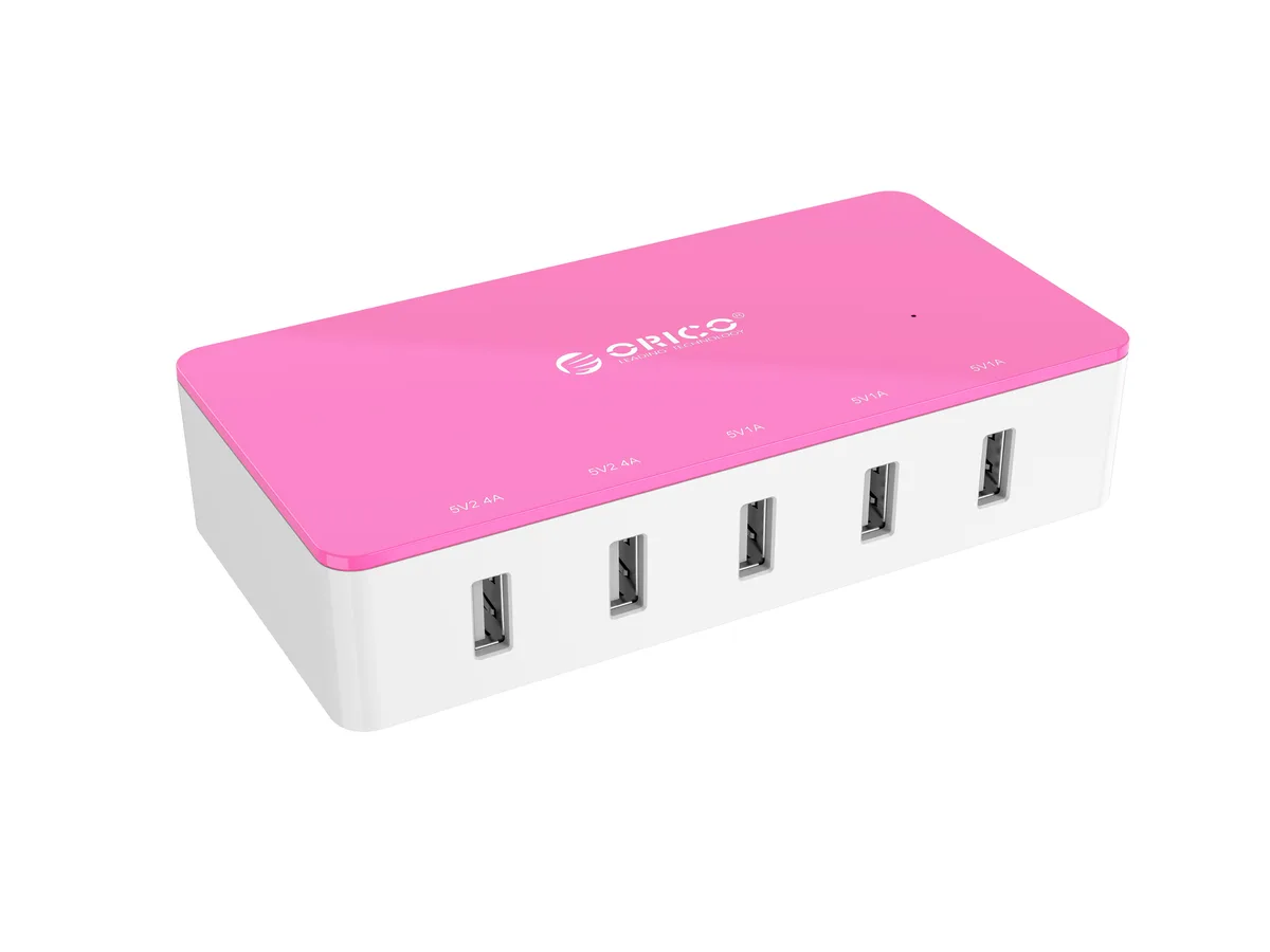 Orico Orico 5-Port USB Desktop Charger 30W Pink — product photo