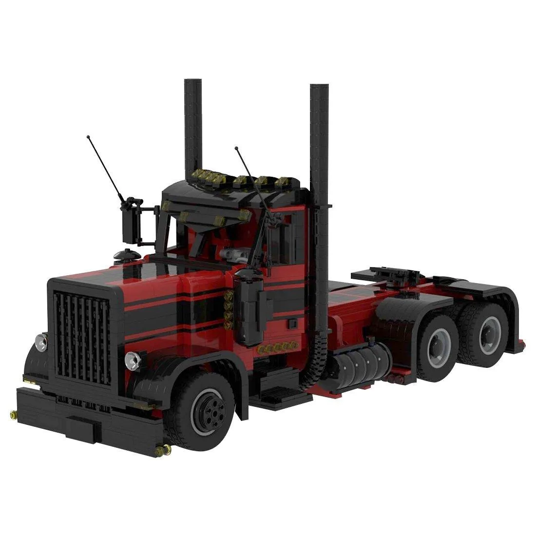 ZITIANYOUBUILD ZITIANYOUBUILD MOC-32428 1:17 Red &amp; Black Truck Power Functions Kit 2307 Parts — product photo