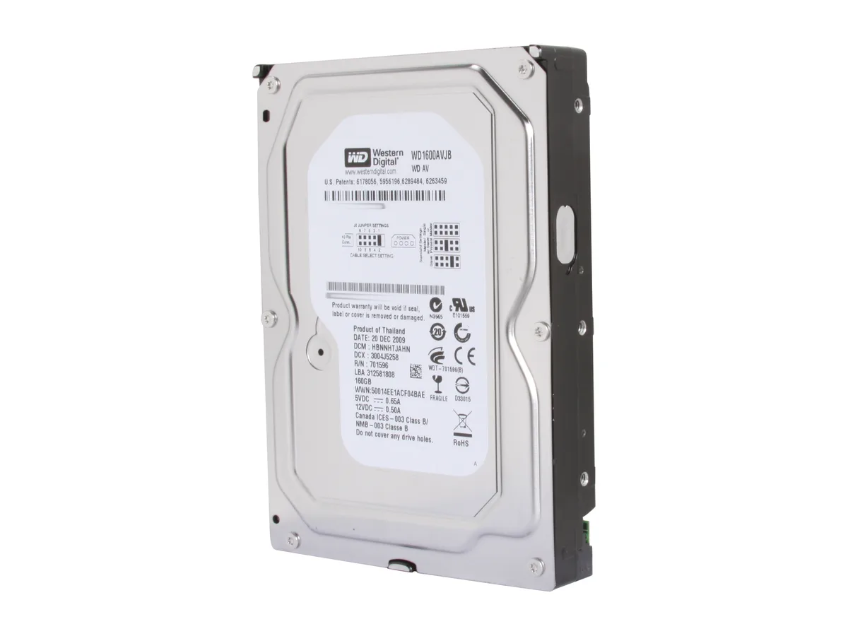 Western Digital Western Digital WD1600AVJB 160GB 7200 RPM 8MB IDE 3.5" internal hard drive — product photo