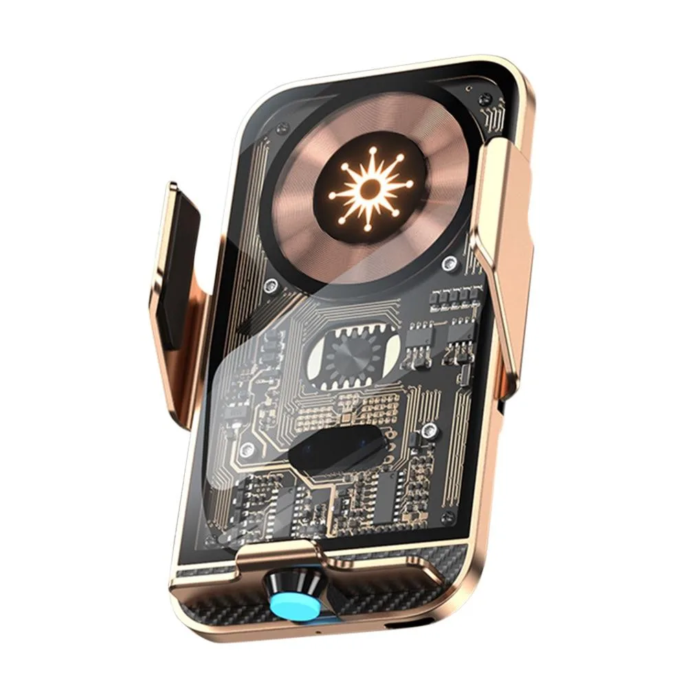 YINGHUA YINGHUA C2 Magnetic Wireless Charger Car Air Vent Mount Phone Holder Gold — product photo