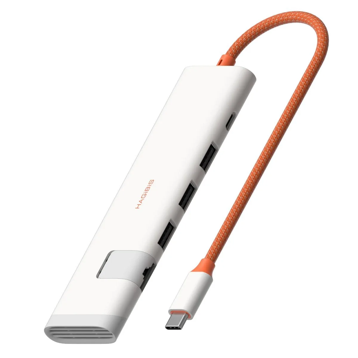 LORDWORLD LORDWORLD 5-in-1 USB-C Hub with 1000Mbps RJ45 and Three 5Gbps USB-A Ports — product photo