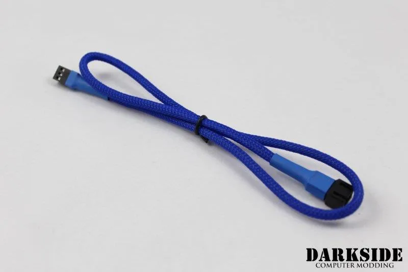 Darkside Computer Modding Darkside Computer Modding DS-0252 3-Pin Fan Cable 50cm Dark Blue UV — product photo