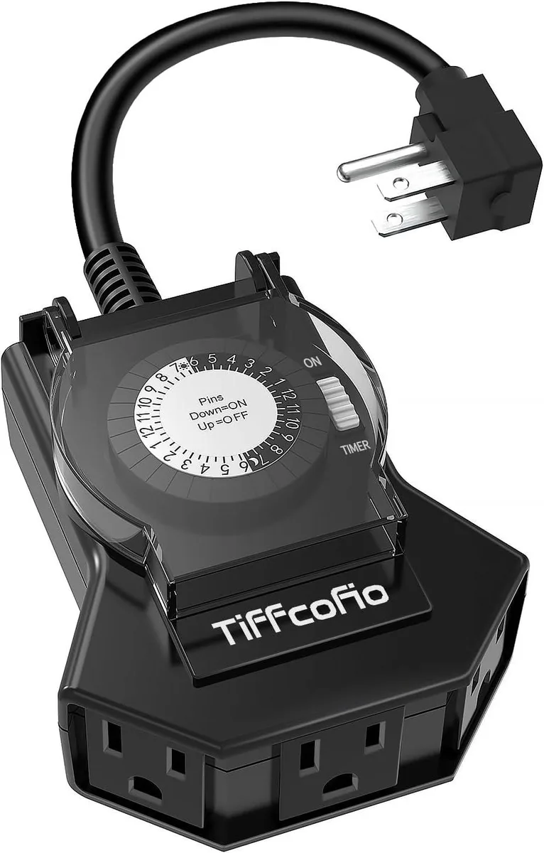 BFKK BFKK 24 Hour Mechanical Outdoor Timer 3 Outlets 48 Settings 15A — product photo