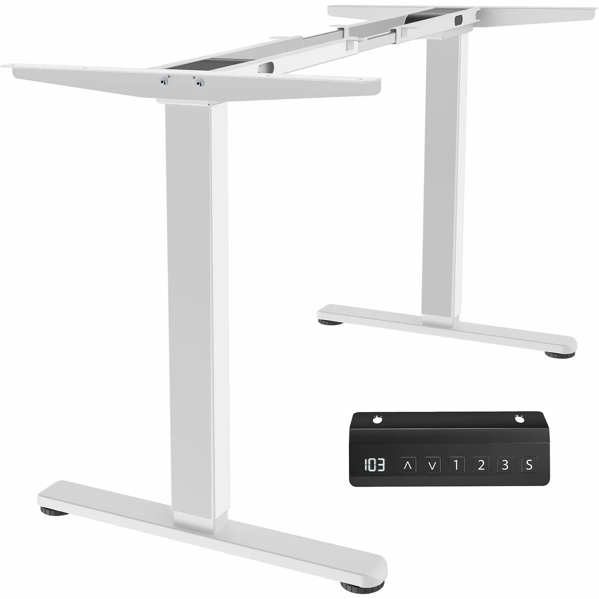 VIVO VIVO White Electric Dual Motor Standing Desk Frame — product photo