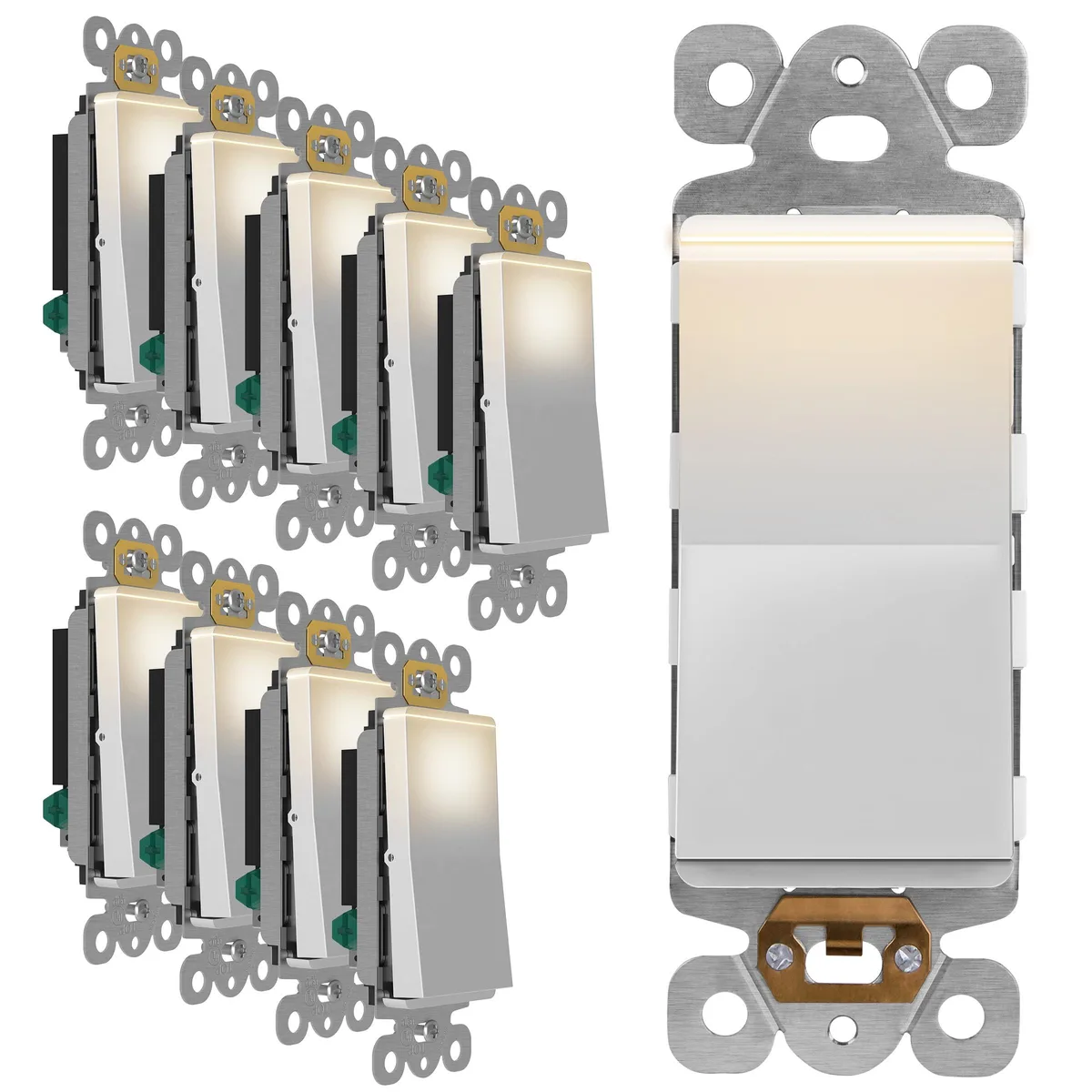 LIDER 15A 120-277V Illuminated Rocker Switch — product photo