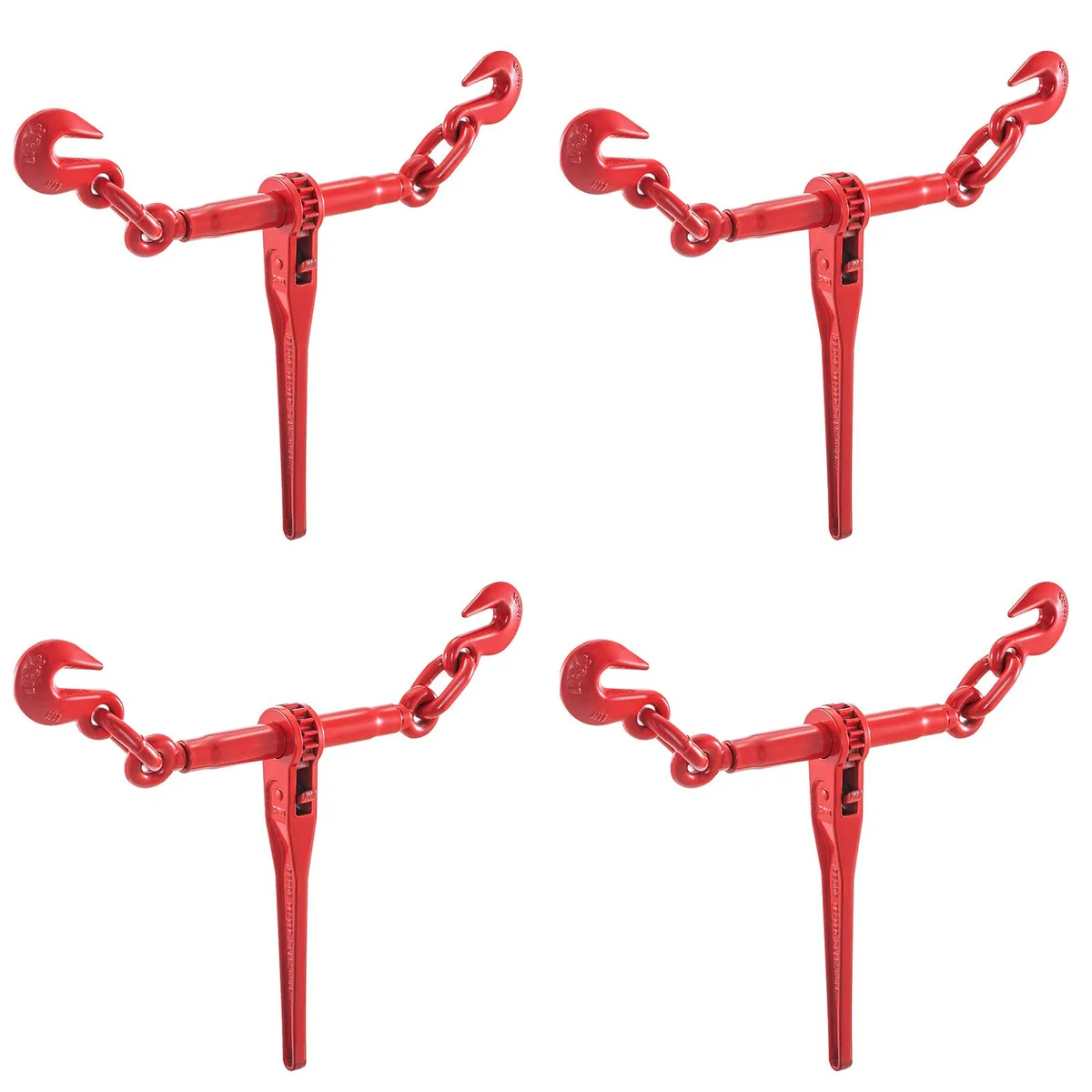 VEVOR VEVOR 9215LBS Ratchet Binders 3/8-1/2in 4-Pack Red — product photo