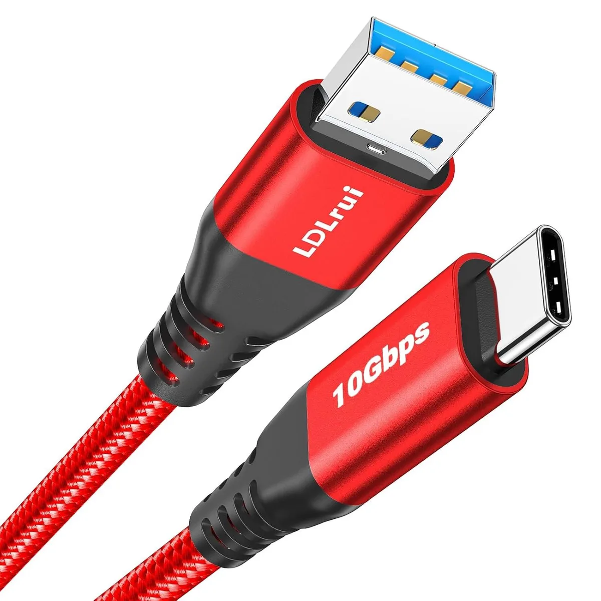 Kootion Kootion USB C Data Cable 10Gbps 3ft USB 3.2 Gen 2 USB A to Type C Charger Cord 3.1A Fast Charging Red — product photo