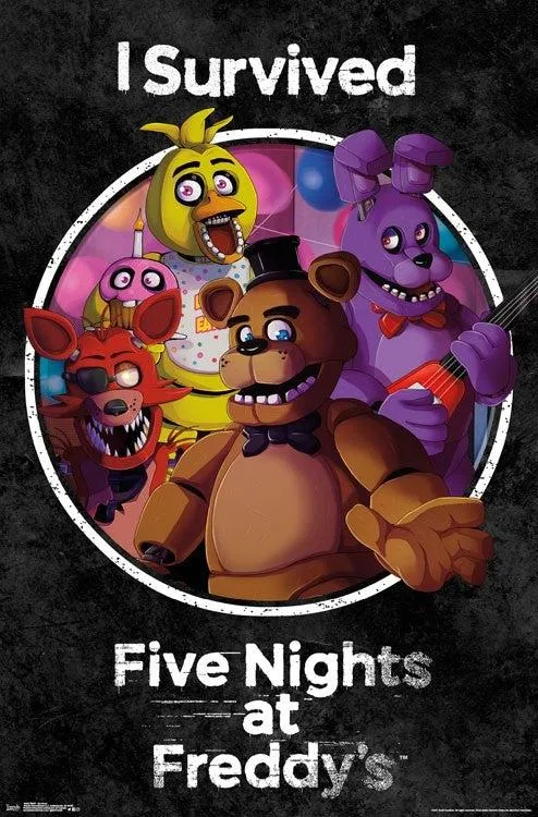 Five Nights at Freddy's Survived poster print 22 x 34 inches on heavy paper