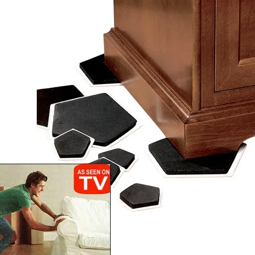 As Seen On TV As Seen On TV OC-136 8-Piece Furniture Sliders Hardware 6.5" &amp; 3 — product photo