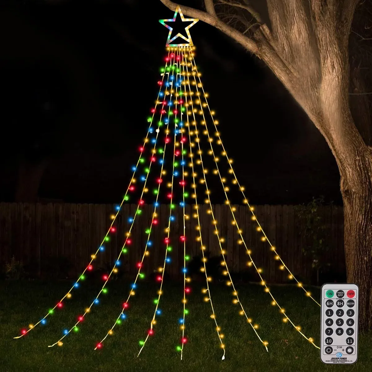 BFKK BFKK 11ft Color Changing Star String Lights IP44 — product photo