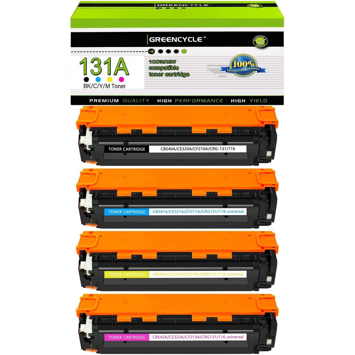 GREENCYCLE GREENCYCLE 131A 4 Pack Toner Cartridge CF210A CF211A CF212A CF213A — product photo