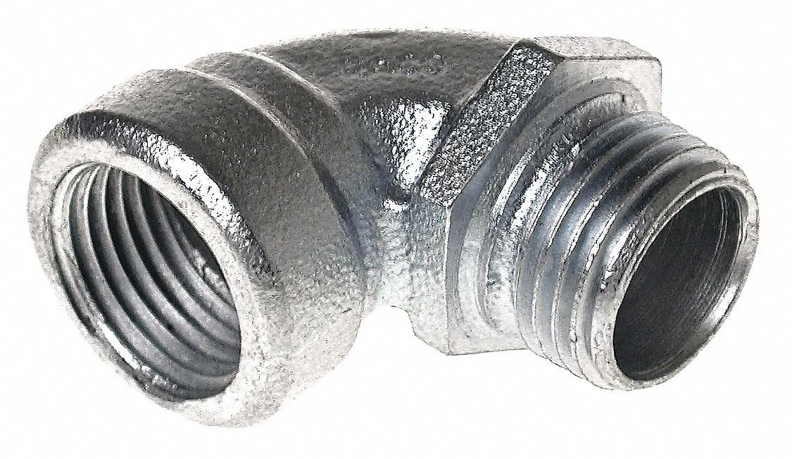 Malleable iron 90-degree threaded elbow 2.110 length 1723
