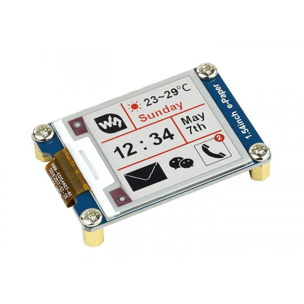 LORDWORLD LORDWORLD 1.54 Inch E-Ink Display HAT 200x200 SPI Black White Red development board — product photo