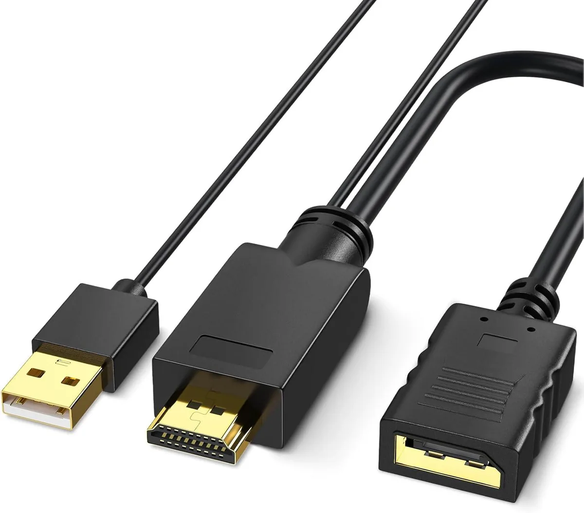 FLEANE FLEANE 4K HDMI to DisplayPort Adapter Cable 4K@60Hz USB Powered — product photo