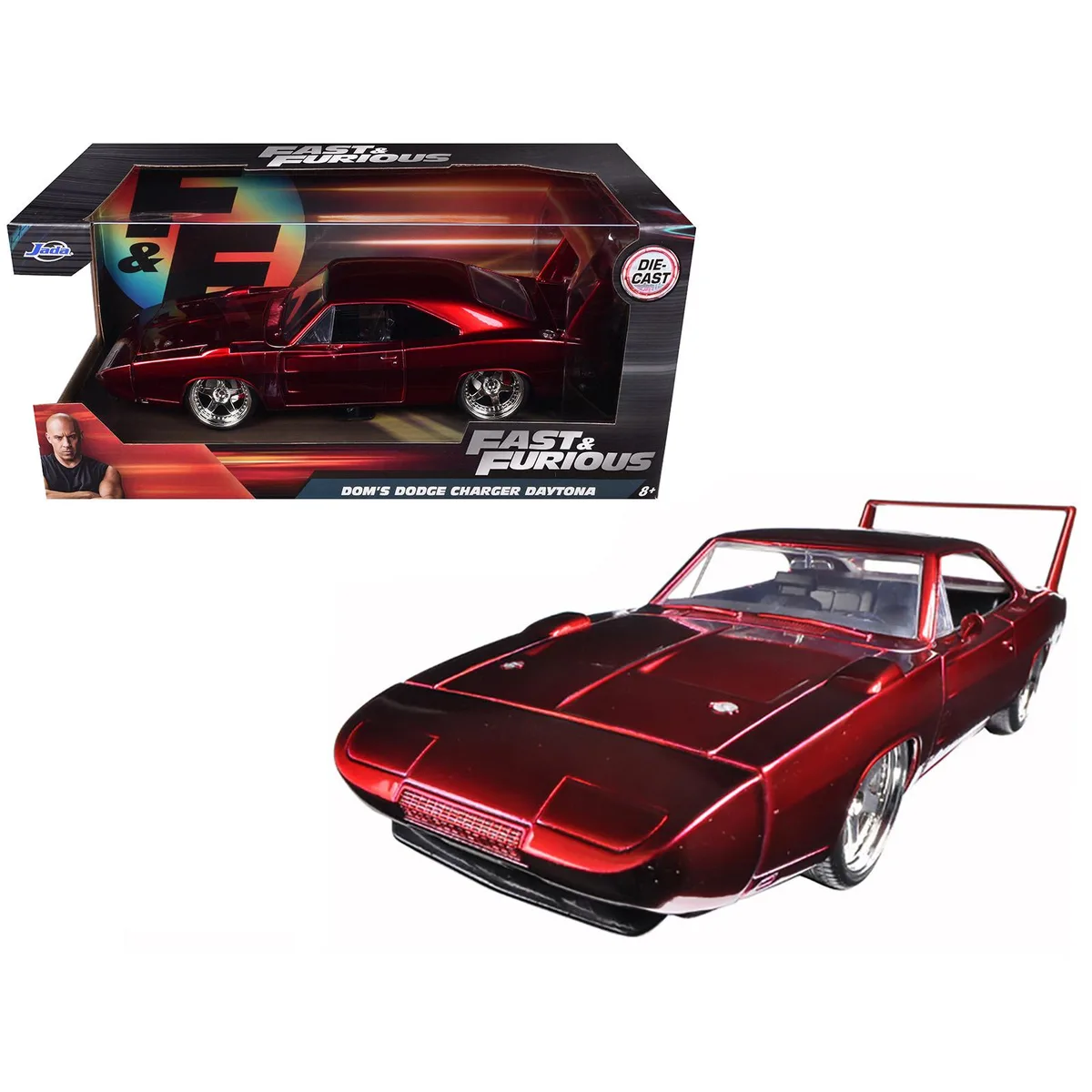 Jada Jada 1969 Dodge Charger Daytona Red Fast &amp; Furious 7 1/24 Diecast Vehicle — product photo