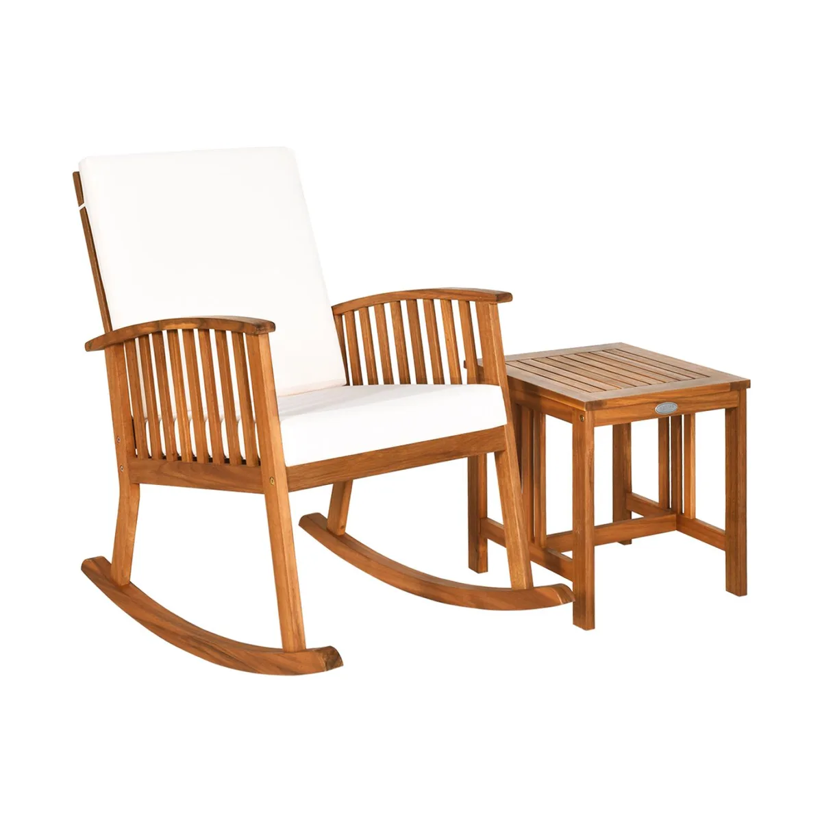 SlickBlue SlickBlue 2-Piece Acacia Rocking Chair Table Set — product photo