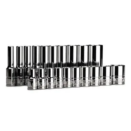 Capri Tools Capri Tools CP12110-20SSD 1/4 in Drive Master Chrome Socket Set 20-Piece — product photo