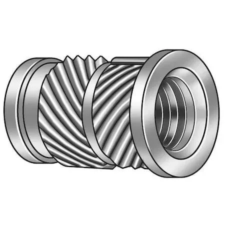 Zoro Select Zoro Select FL-832-HI-PK100 Brass Heat-Set Insert #8-32 21/64 in L 0.22 in Flanged — product photo