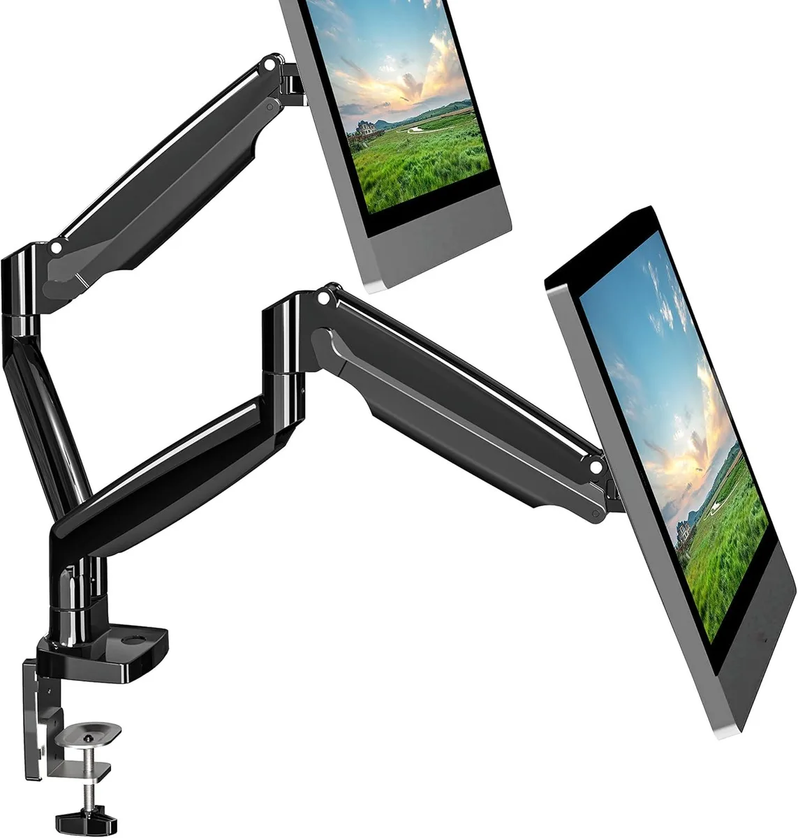 PISKEKAT PISKEKAT Dual Monitor Mount 22-34" 26.5lbs Gas Spring VESA 75/100mm — product photo