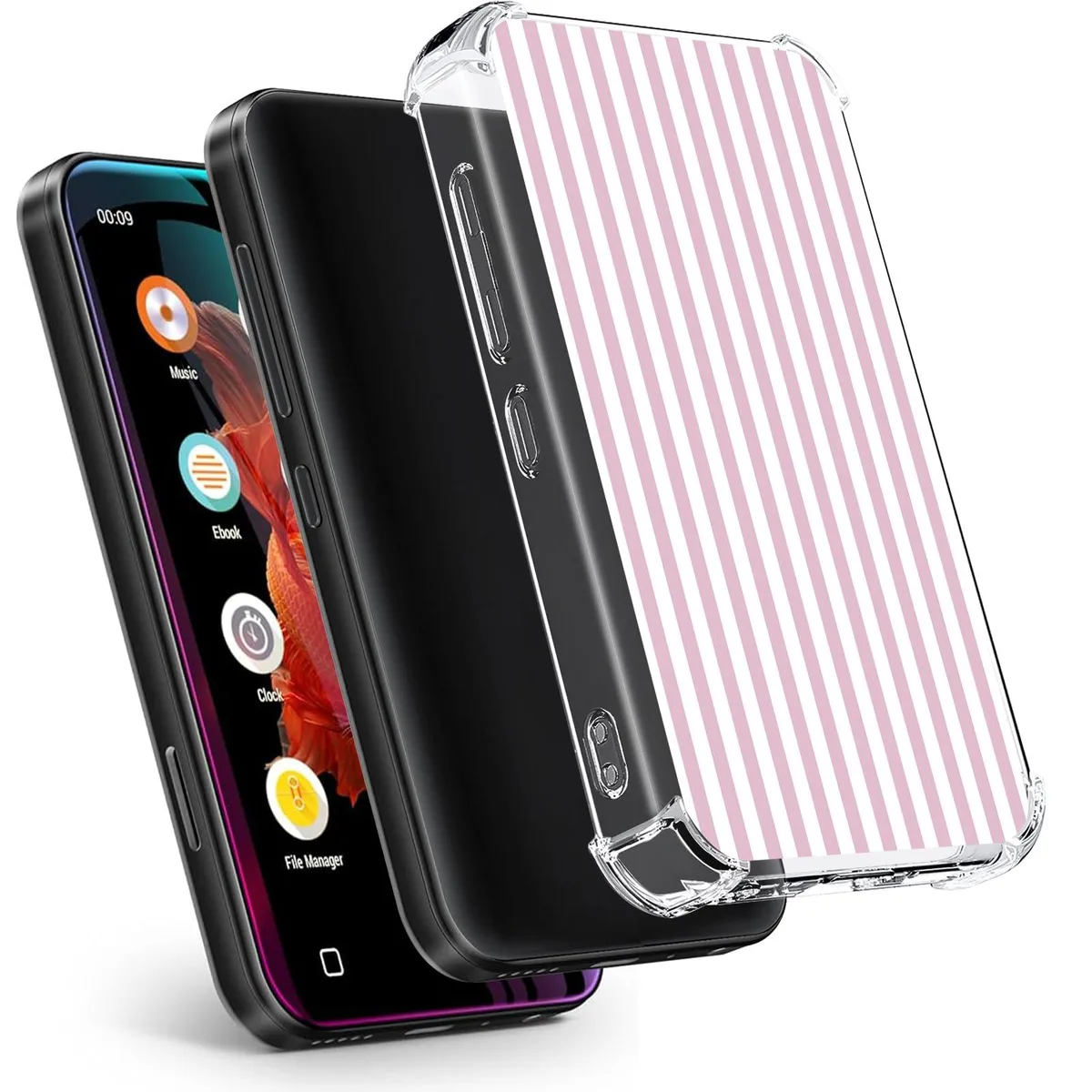  Aippdo Case for innioasis G1 G3 MP3 Player Pink &amp; White — product photo