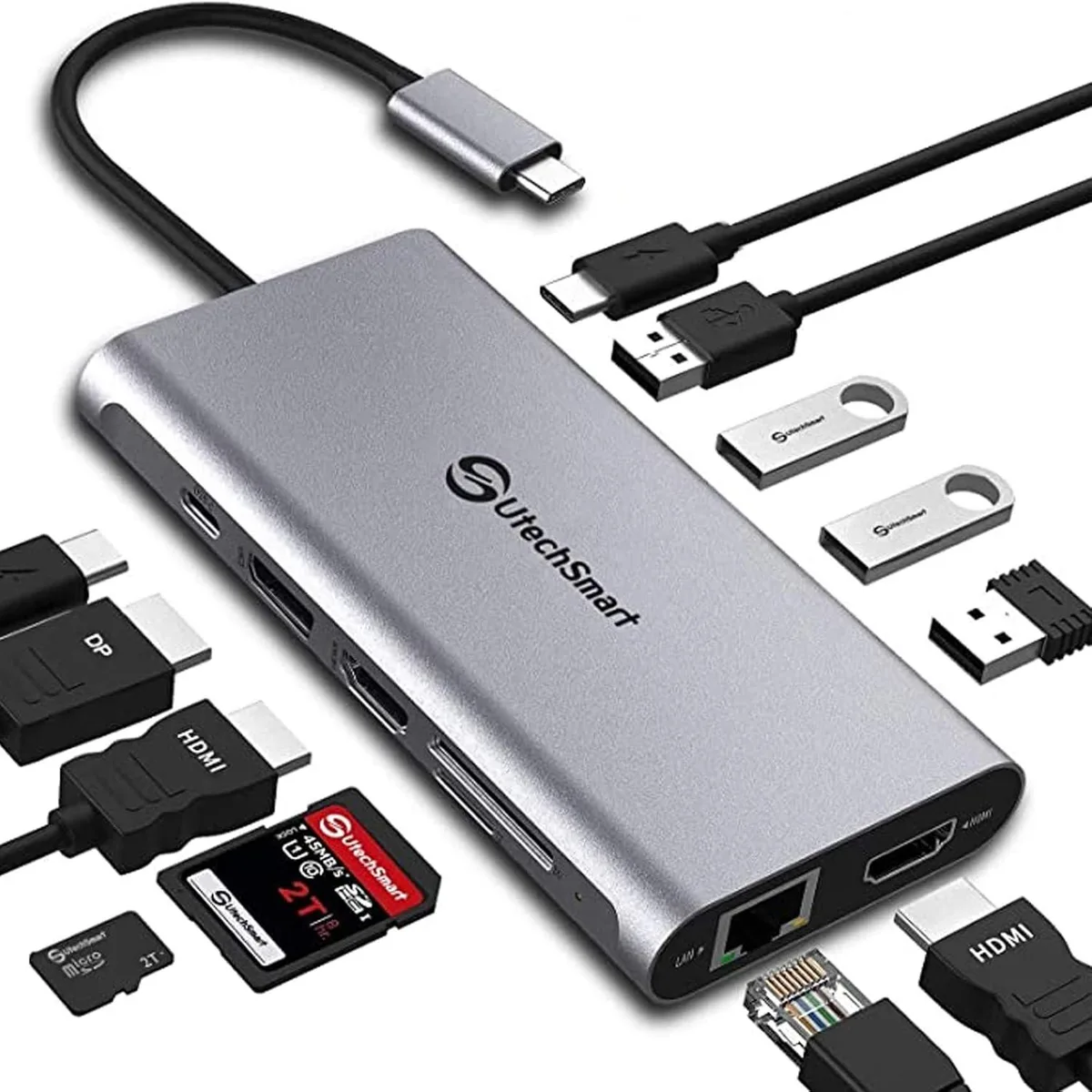 TAURKENAM TAURKENAM 12 in 1 USB-C Dock Triple 4K@60Hz 100W PD — product photo