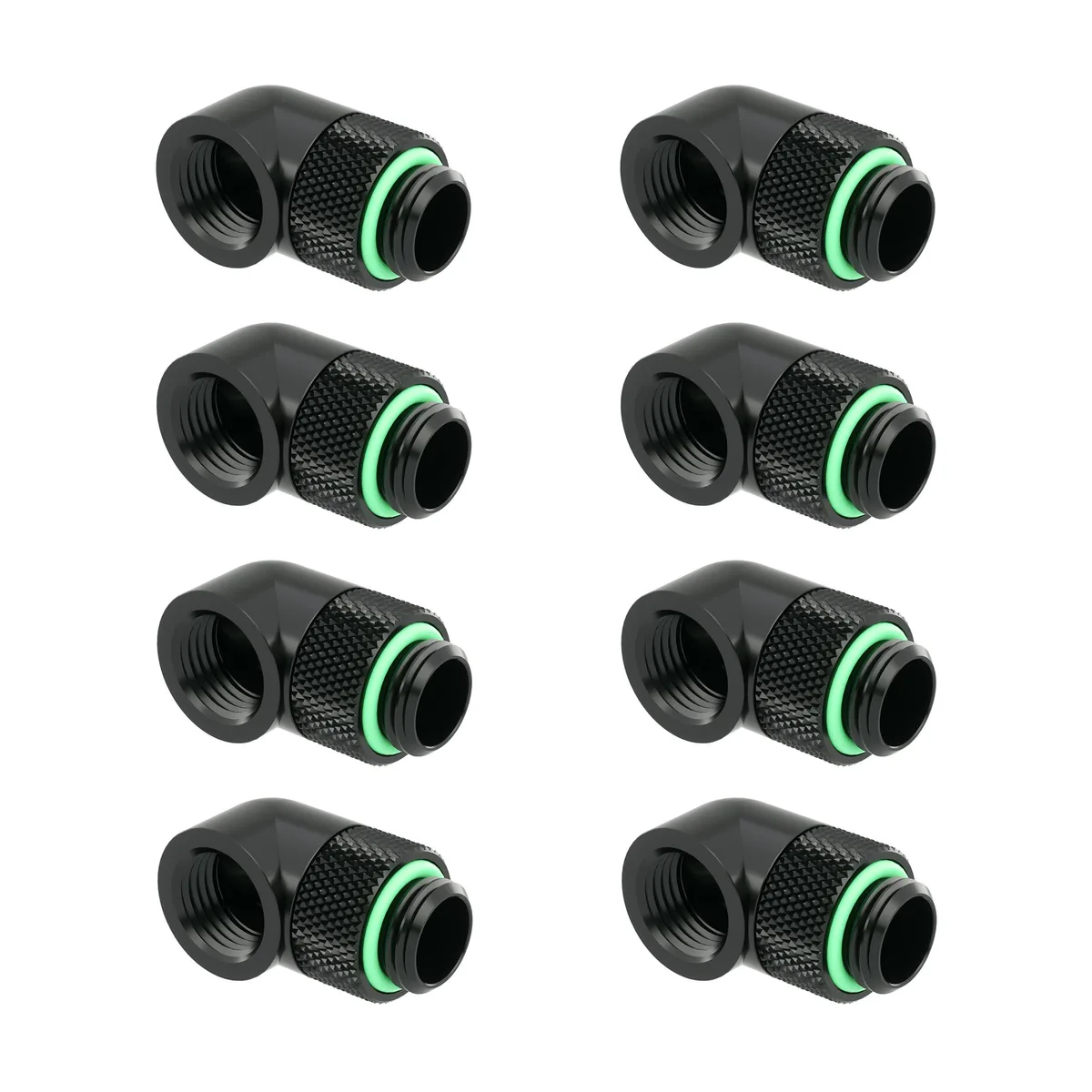 FormulaMod FormulaMod 90° Rotary Fitting G1/4 Male-Female Black 8 Pack — product photo
