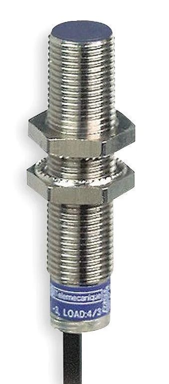 Cylindrical nickel-plated brass inductive sensor 12mm diameter 41mm length 2m cable