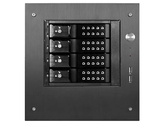 iStarUSA Inc. iStarUSA Inc. S-35-DE4BK server chassis 4 x 3.5" hot-swap trayless mini-ITX tower black — product photo