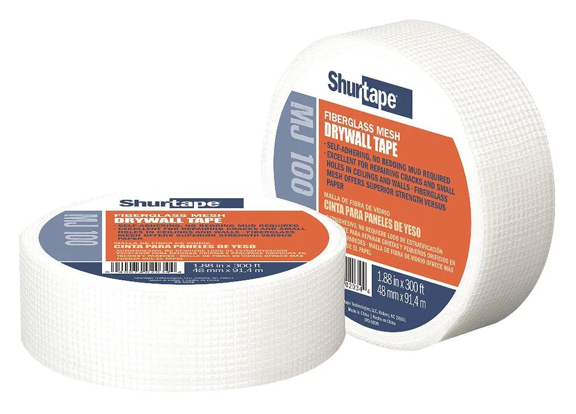 SHURTAPE TECHNOLOGIES, INC. SHURTAPE TECHNOLOGIES, INC. Drywall Tape 48mm x 92m Roll White Fiberglass Mesh — product photo
