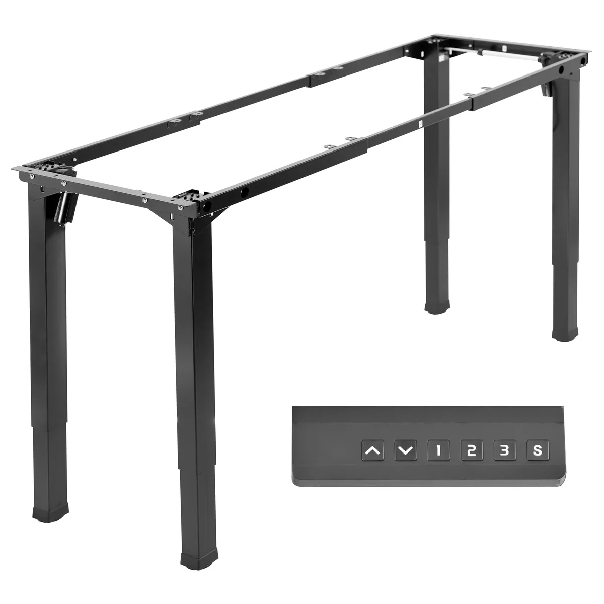 VIVO VIVO Black Electric Dual-Motor 4-Leg Standing Desk Frame — product photo