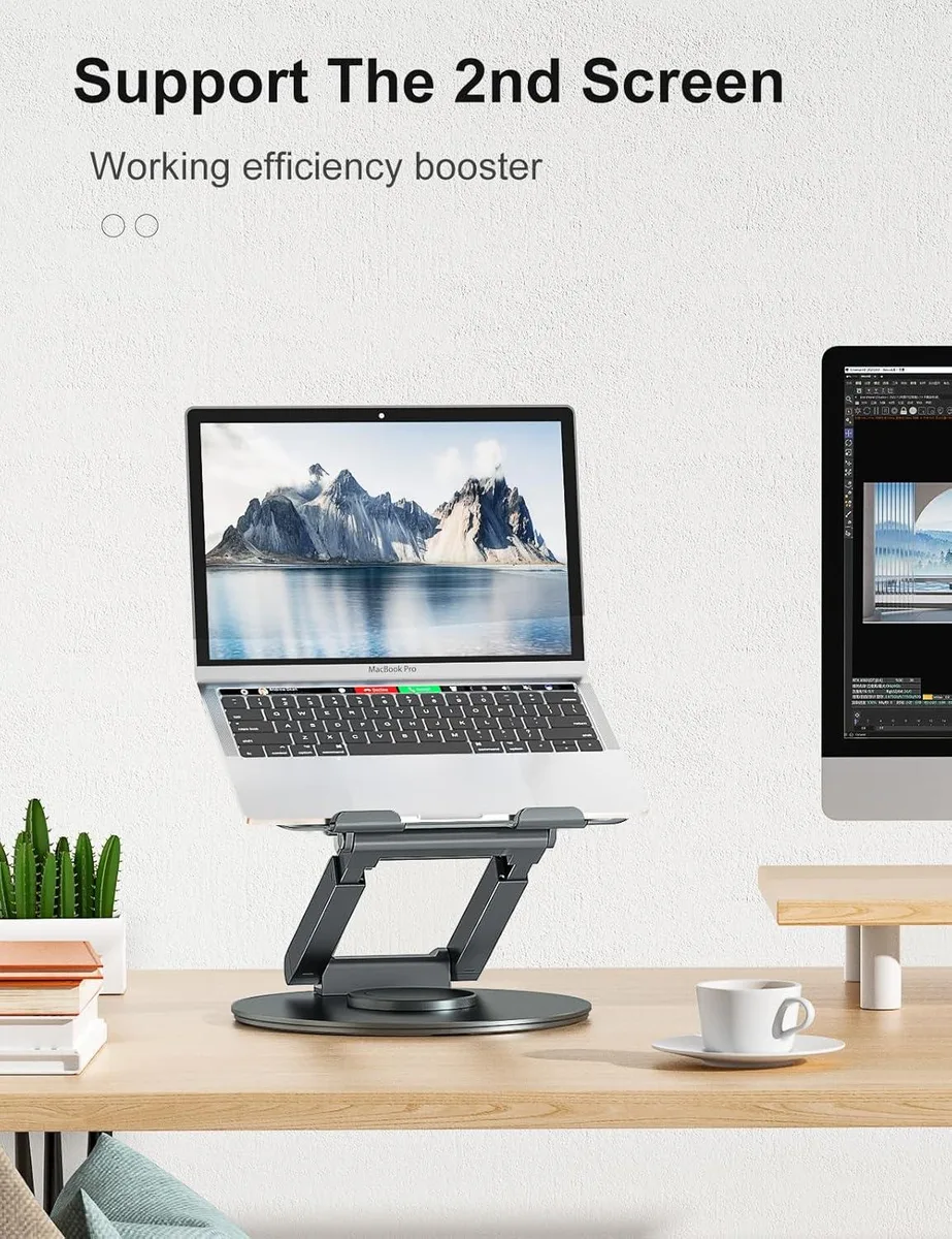 BFKK BFKK Telescopic Laptop Stand 360° Swivel Gray 10-17 — product photo