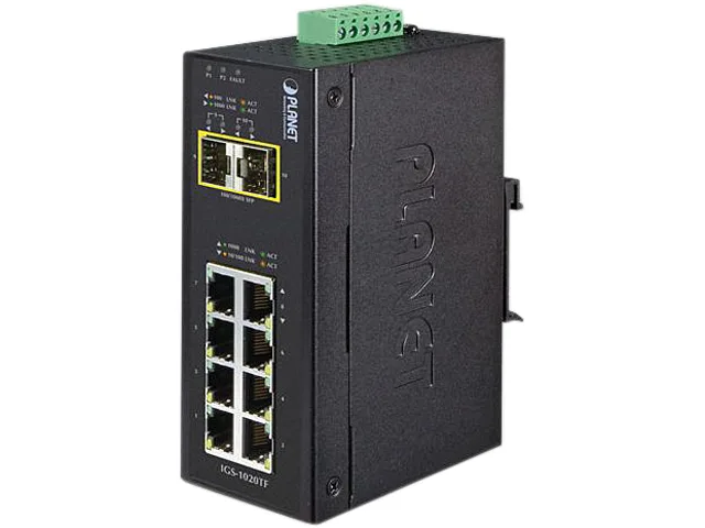 PLANET PLANET IGS-1020TF 8-port 10/100/1000 + 2 SFP network switch — product photo