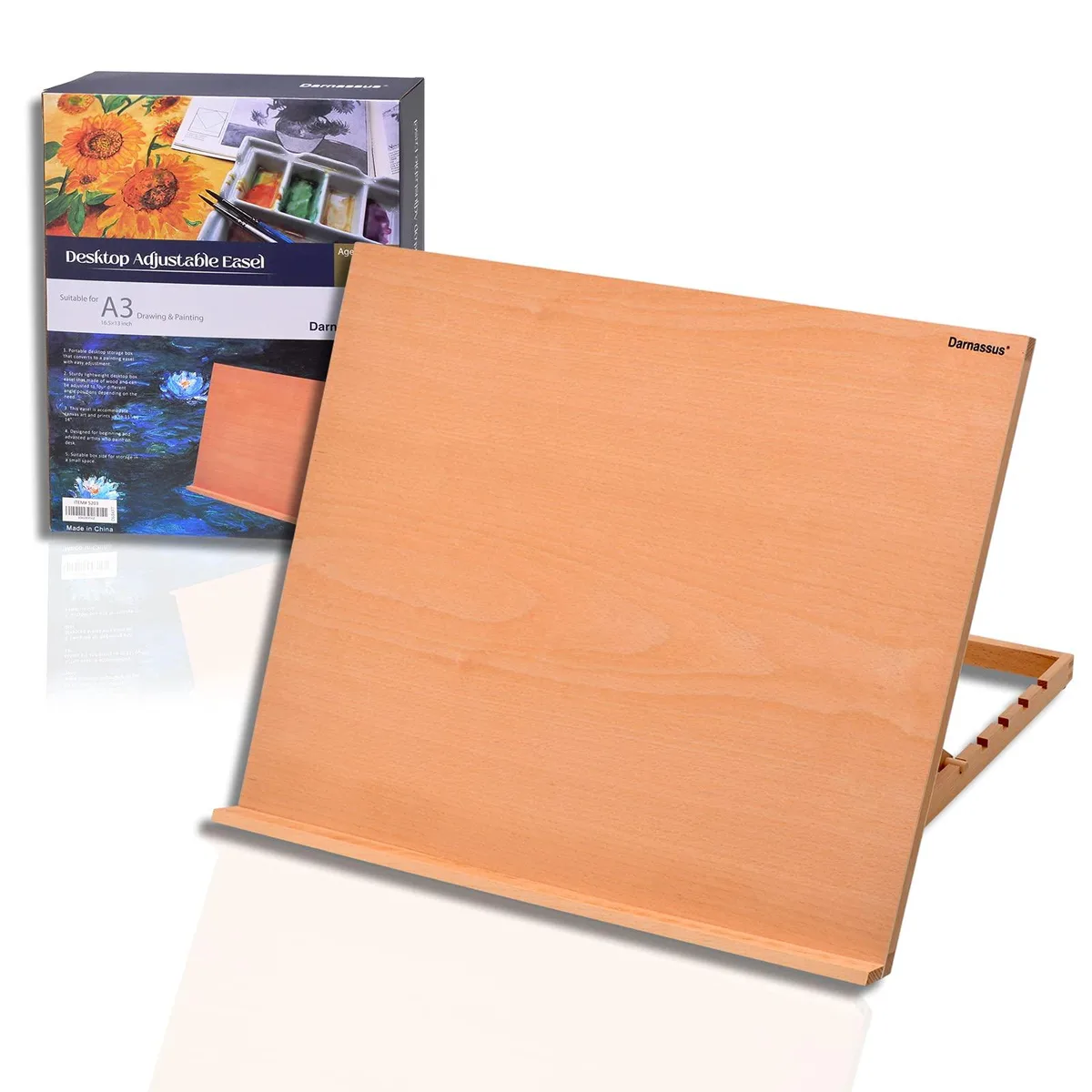 Darnassus A3 Tabletop Easel 16.5 x 12.6 in Beech — product photo