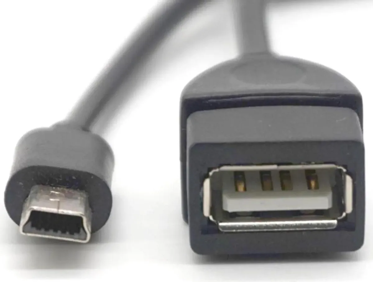 Vszerda Vszerda 3-pack Mini USB 5-pin Male to USB 2.0 Type A Female OTG Cable 13cm — product photo