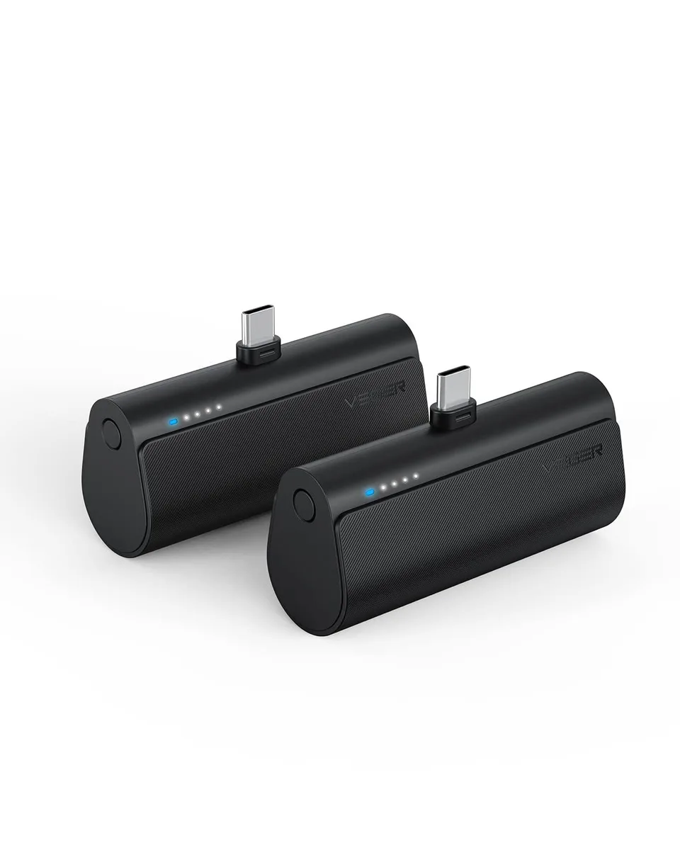 VEGER V0556 5000mAh USB-C Power Bank 2-Pack Android — product photo