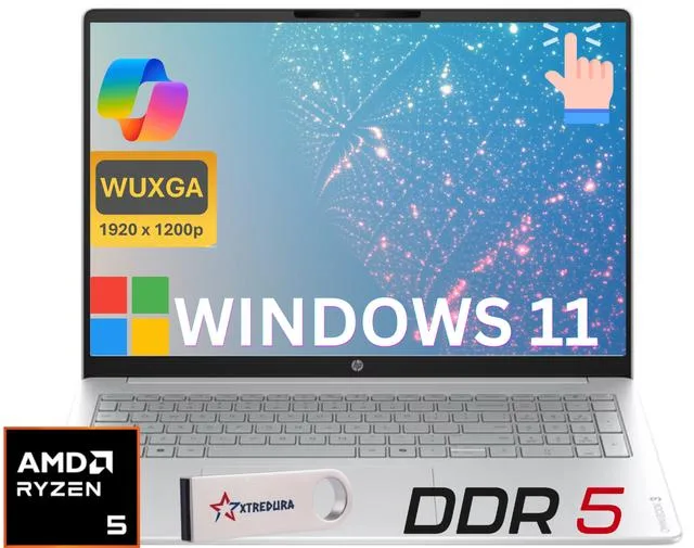 HP HP OmniBook 3 AMD Ryzen 5 40 16" FHD+ Touch 8GB DDR5 1TB NVMe — product photo