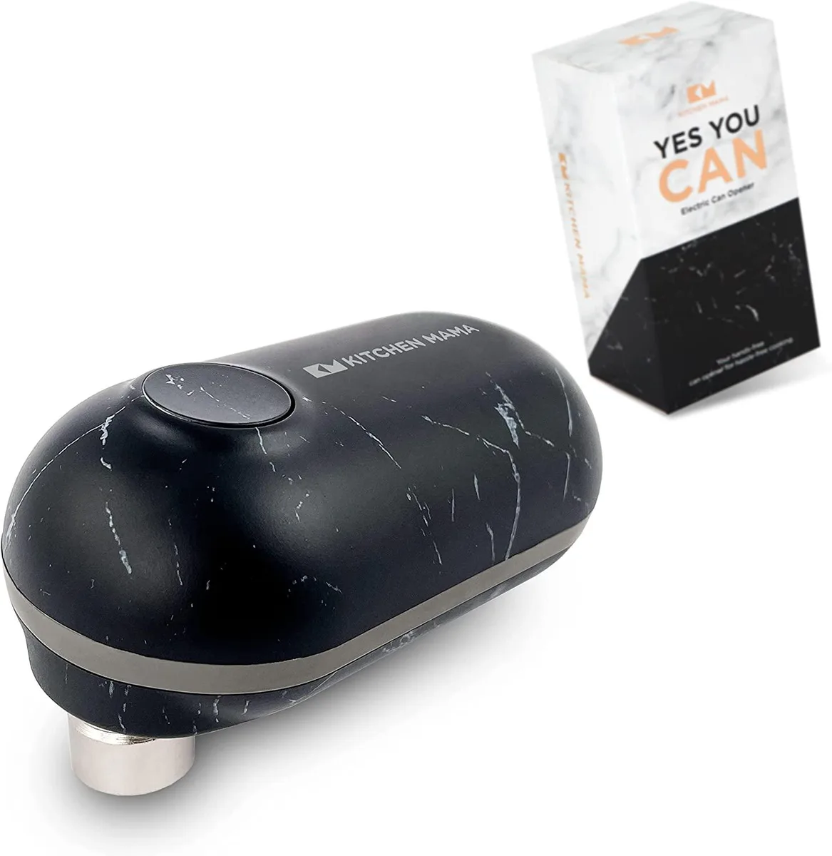 KITCHEN MAMA KITCHEN MAMA Mini Battery-Operated Can Opener Marble Black/Black — product photo