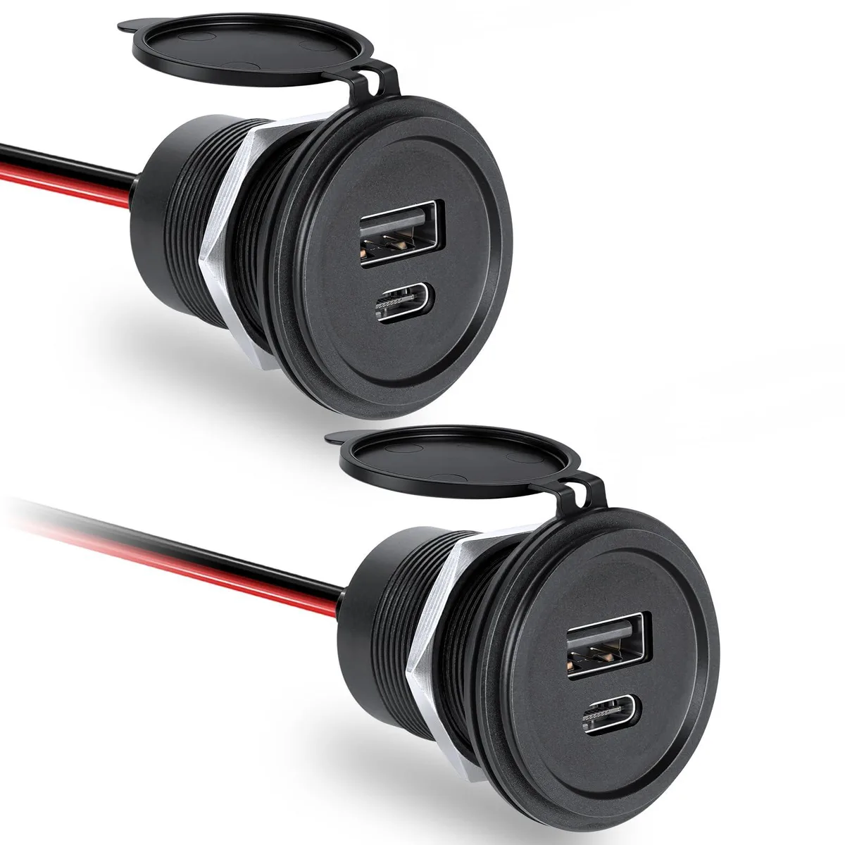  Obeaming OBE-USB-C-A-25 30W USB-C 18W USB-A 48W 12-24V 2pcs — product photo