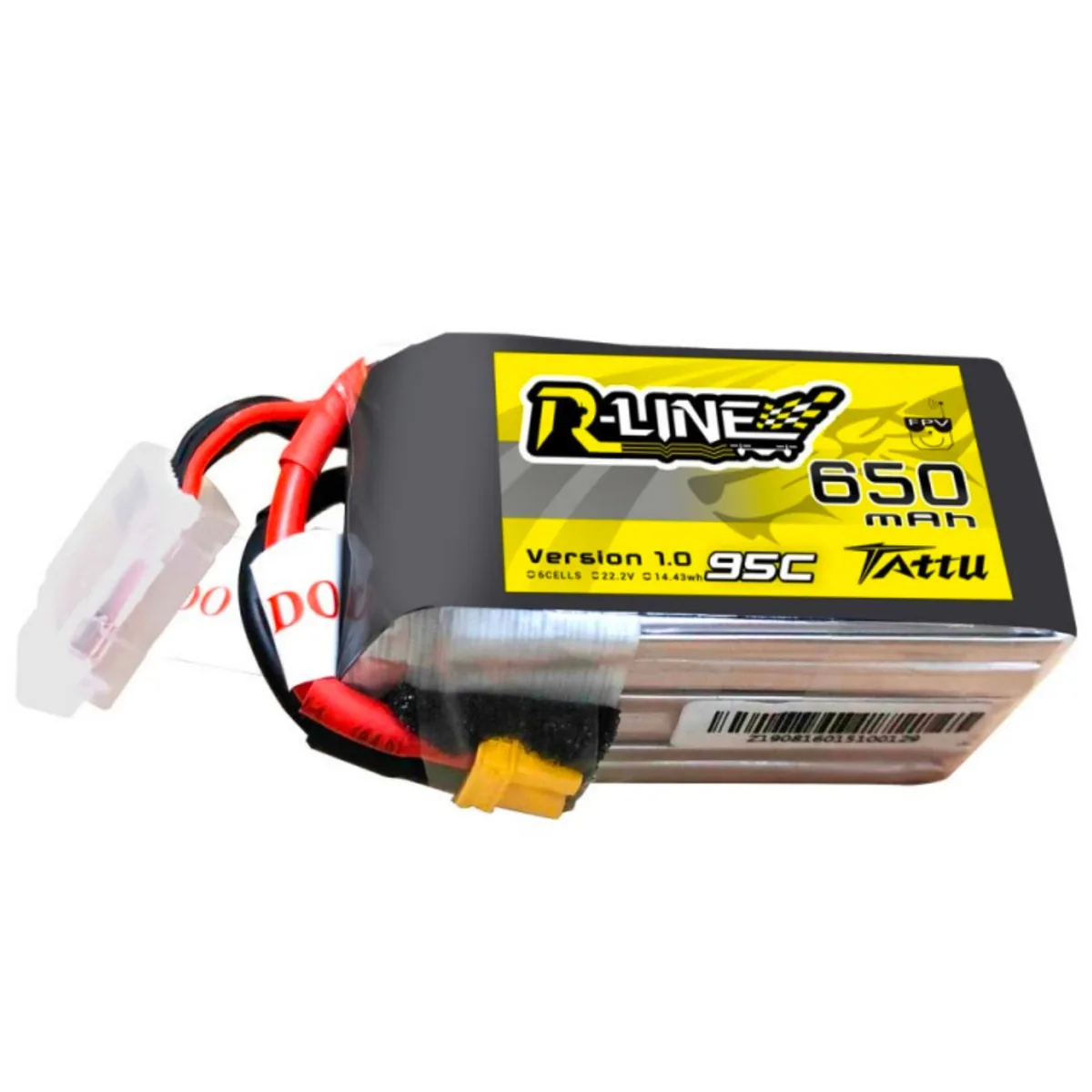 Tattu Tattu R-Line 650mAh 22.2V 95C 6S1P LiPo Battery XT30 drone accessory — product photo