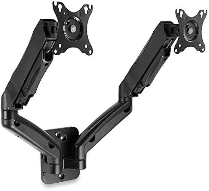 TAURKENAM TAURKENAM Dual Monitor Wall Mount Gas Spring Arms 13-27in 75/100 VESA 14.3lb — product photo