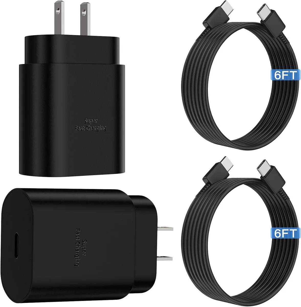 ONITOON ONITOON 25W USB-C Wall Charger 2-Pack with 6ft Cables — product photo