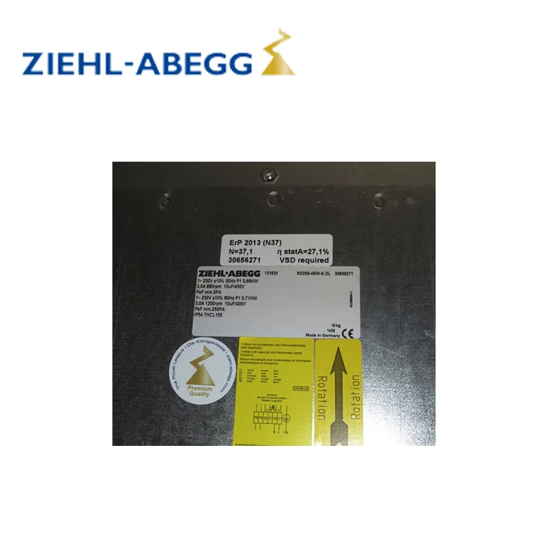 Fans Fans RD25S-4EW.4I.DLMotor centrifugal fan 250mm 230V 660W 880rpm — product photo
